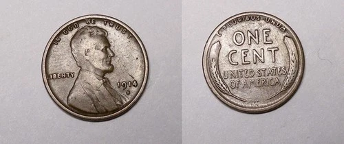 1914-S WHEAT CENT TOUGH DATE FINE VERY FINE CONDITION #573-38