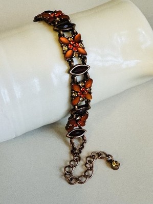 Vintage Virgin Vie Retired Amber Diamante Bracelet