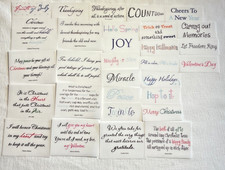 CREATIVE MEMORIES EXPRESSIONS OF HOLIDAYS 30 CHIFFON VELLUM QUOTES NIP