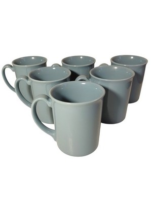 Vintage Blue Corning Corelle Coffee Mugs Set Of Six Made in the USA 