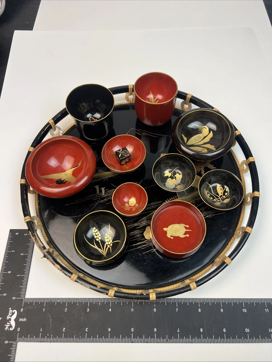 Japanese Lacquerware In Collectible Japanese Bowls & Plates 1900