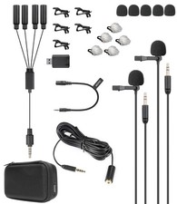 VersaLav-V2 Lavalier Microphone Set for Smartphones, Computer, DSLR or Mirror...