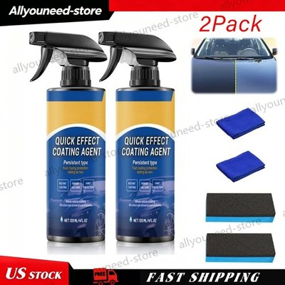2Pcs Updated Quick Effect Coating Agent for Car,Car Coating Spray Quick 120ML
