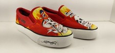 Ed Hardy Poppy " Tattoo You " "Death Before Dushonor"Fire/Skull Sneakers.  8