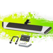 36"W 5.5"L 2" Reveiver Trailer Tow Mount Rear Hitch Step Bar Board Guard Silver