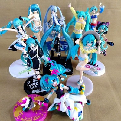 Hatsune Miku Figure Lot 10 Piece Set SPM Premium Trio Collectible