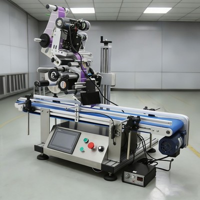 Automatic Desktop Conveyor Table Plate Coding Labeling Machine 25-50PCS/min 800W