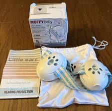 Alpine Muffy Baby Toddler Ear Noise Protection 3-36 Month Blue Adjustable EUC