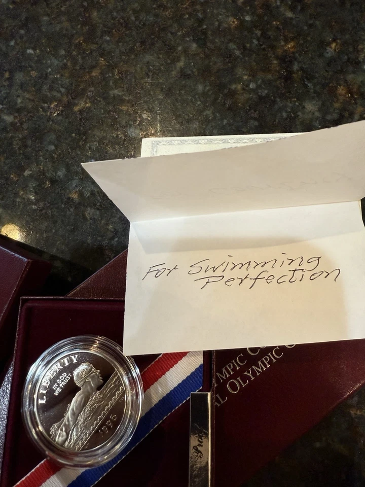 Atlanta 1996 Centennial Olympics Swimming Commemorative Half Dollar Proof Coin - Image 3 of 3