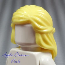 NEW Lego Female Minifig Yellow BLONDE HAIR Long Princess Braided Girl Head Gear