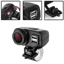 12V Motorrad Lenker Dual USB Buchse Steckdose Ladegerät mit Schalter Wasserdicht