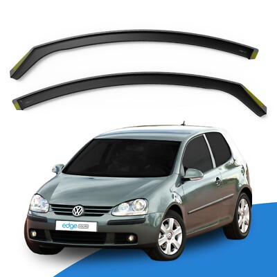 VW GOLF MK5 2004-2009 3 Door Hatchback Wind Deflectors 2pc Edgevisors Tinted