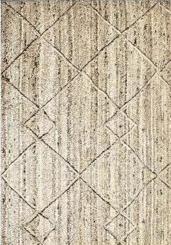 0.9x1.5m Indio Handmade Yute Alfombras Beige Tejido a Mano Bohemio Alfombra - Imagen 5 de 5