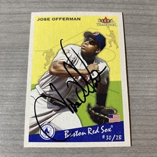 JOSE OFFERMAN SIGNED Autographed 2002 FLEER Tradition CARD #289 Boston Red Sox