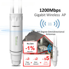 High Power Outdoor Wifi Repeater AP Router Dual Dand Long Range Extender Antenna