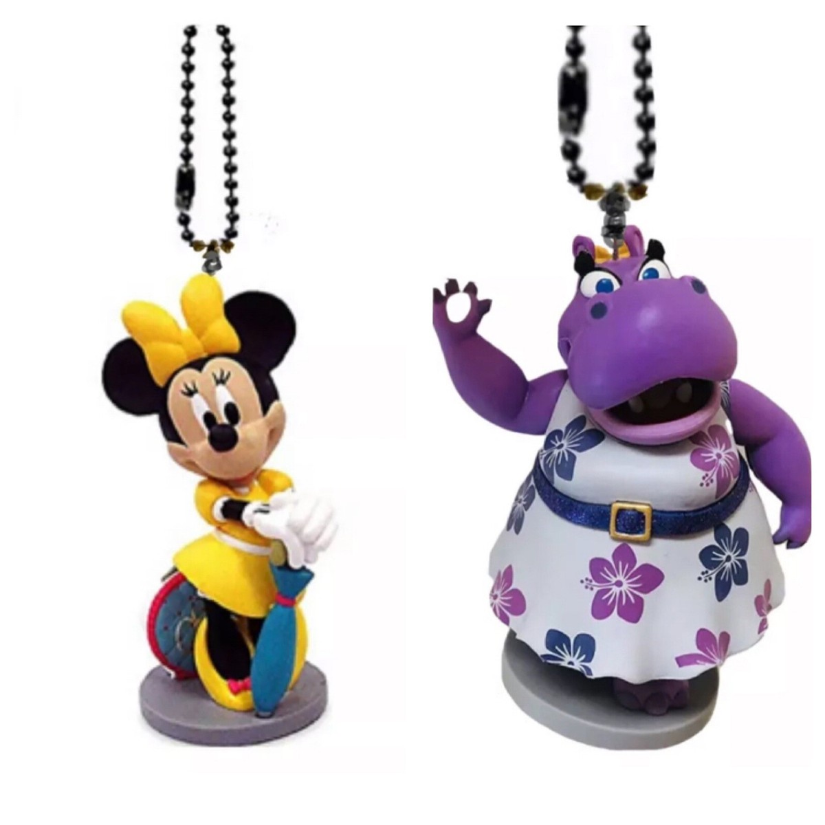 Minnie Railroad Yellow Hallie Hippo Keychain Dangler Charm Pet