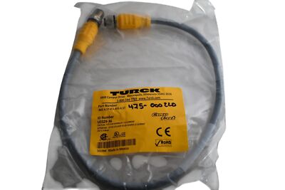 NEW Turck RKS 4.5T-0.5-RSS 4.5T Cordset, Double-Ended, Straight, Female to Male,
