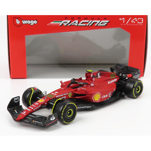 FERRARI F1 F1-75 N.55 2022 CARLOS SAINZ 1:43 - Burago - Formula1 - Die Cast - Foto 1 di 4