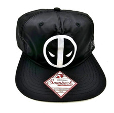 Marvel Bioworld Original Snapback Deadpool Black/Gray Adjustable Hat 14 NWT