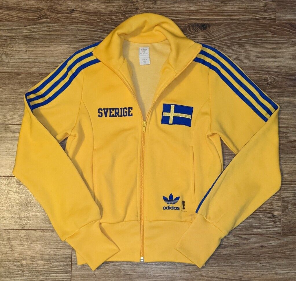 Adidas Sverige 1974 FIFA World Women&#039;s Retro Track Jacket XS | eBay