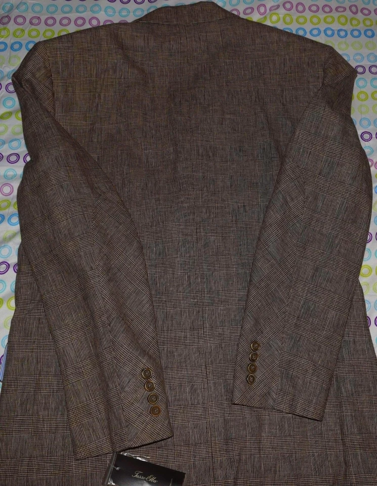 NWT TASSO ELBA ISLAND MEN'S BLAZER JACKET BROWN SIZE MEDIUM - Image 3 of 3