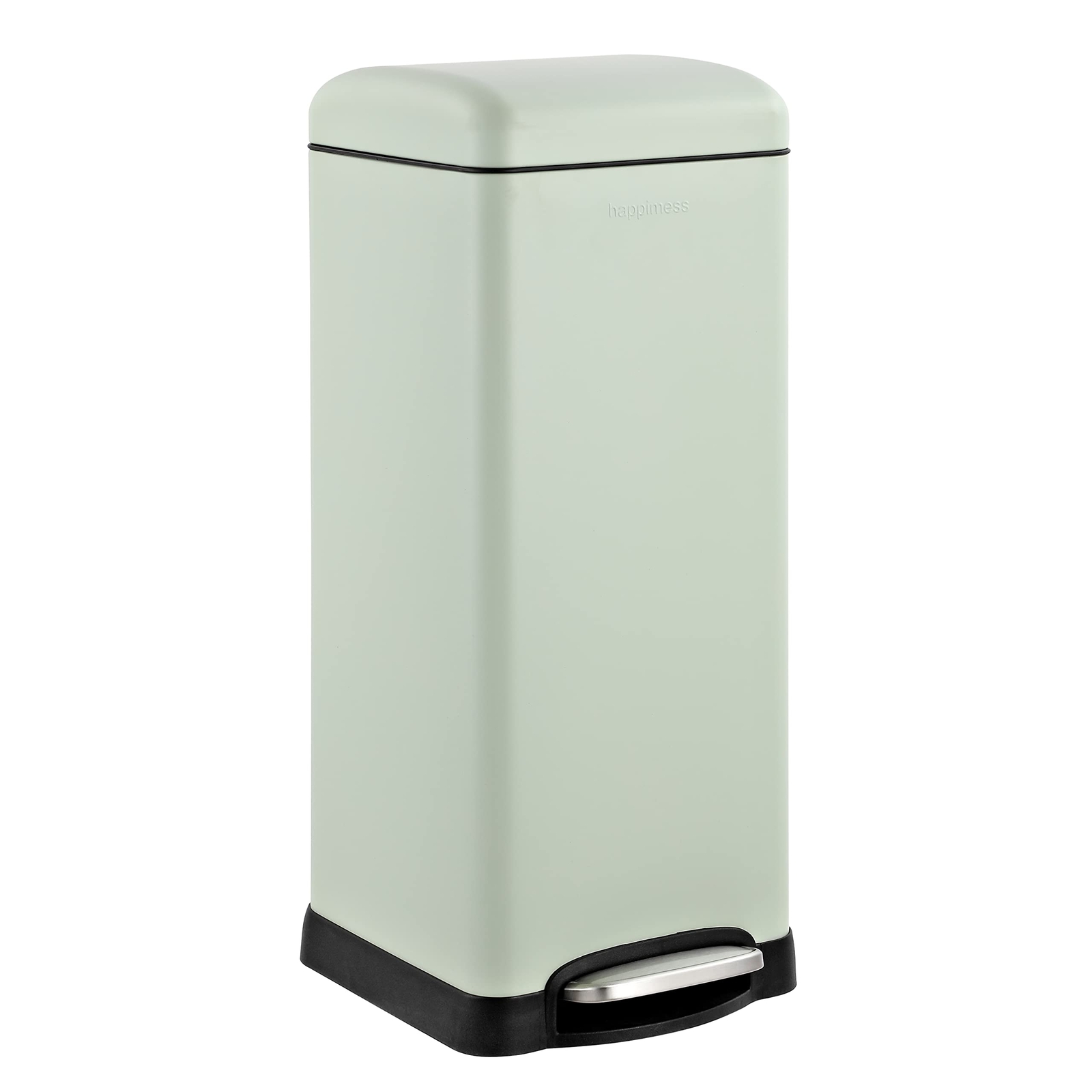 HPM1007E Betty Retro 8-Gallon Step-Open Trash Can with Soft-Close Lid, Finger...