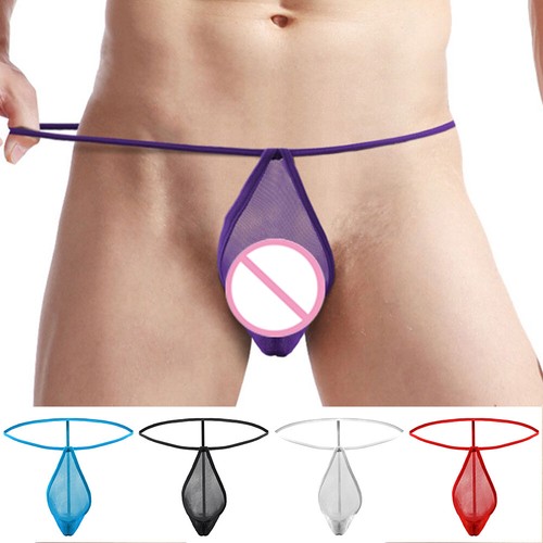 Sexy Mens Spandex G-string Micro Thong Pouch Briefs Bikini T-Back Underwear╮ ☥ - Afbeelding 5 van 18