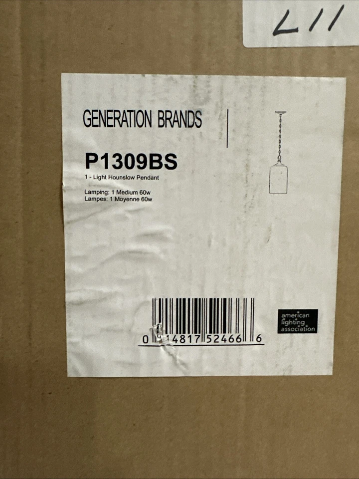 Colgante Feiss Hounslow de 1 luz, acero cepillado - P1309BS Foto 2 de 4