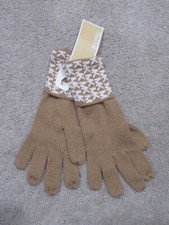Michael Kors MK Signature Logo Womens Knit Gloves  BRAND NEW WITH TAG 