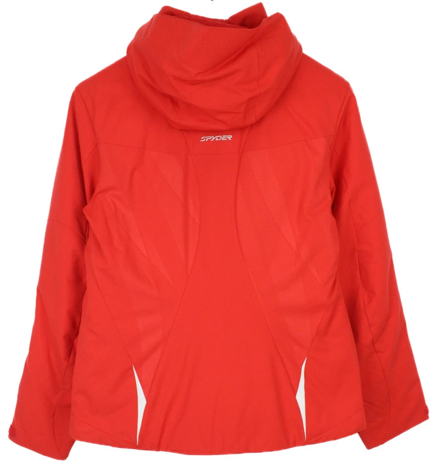 Женская куртка Spyder Lightning размер США 8 красная съемный капюшон флисовая подкладка для лыж - Изображение 2 из 4