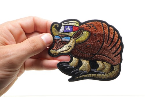 Texas Armadillo Patch For Texan Natives - 4.5x3.5 inch - P4985 - 第 3/5 張圖片