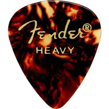 Fender Classic Celluloid 351 Shape Guitar Picks, Heavy, Tortoise Shell, 12-Pack