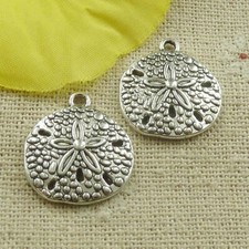 Free Ship 84 pcs tibetan silver flower charms 19x18mm L-4846