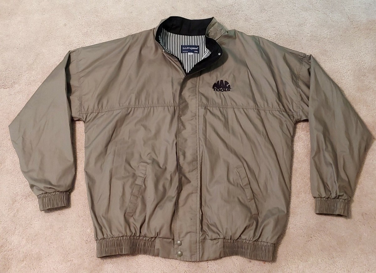 Vintage MAC Tools Racing Swingster Jacket Coat 80s XXL Tall Gray 
