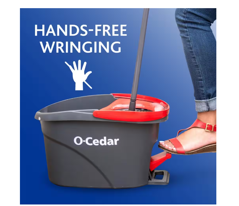 OCedar EasyWring Rinse Clean Spin Mop & Bucket eBay