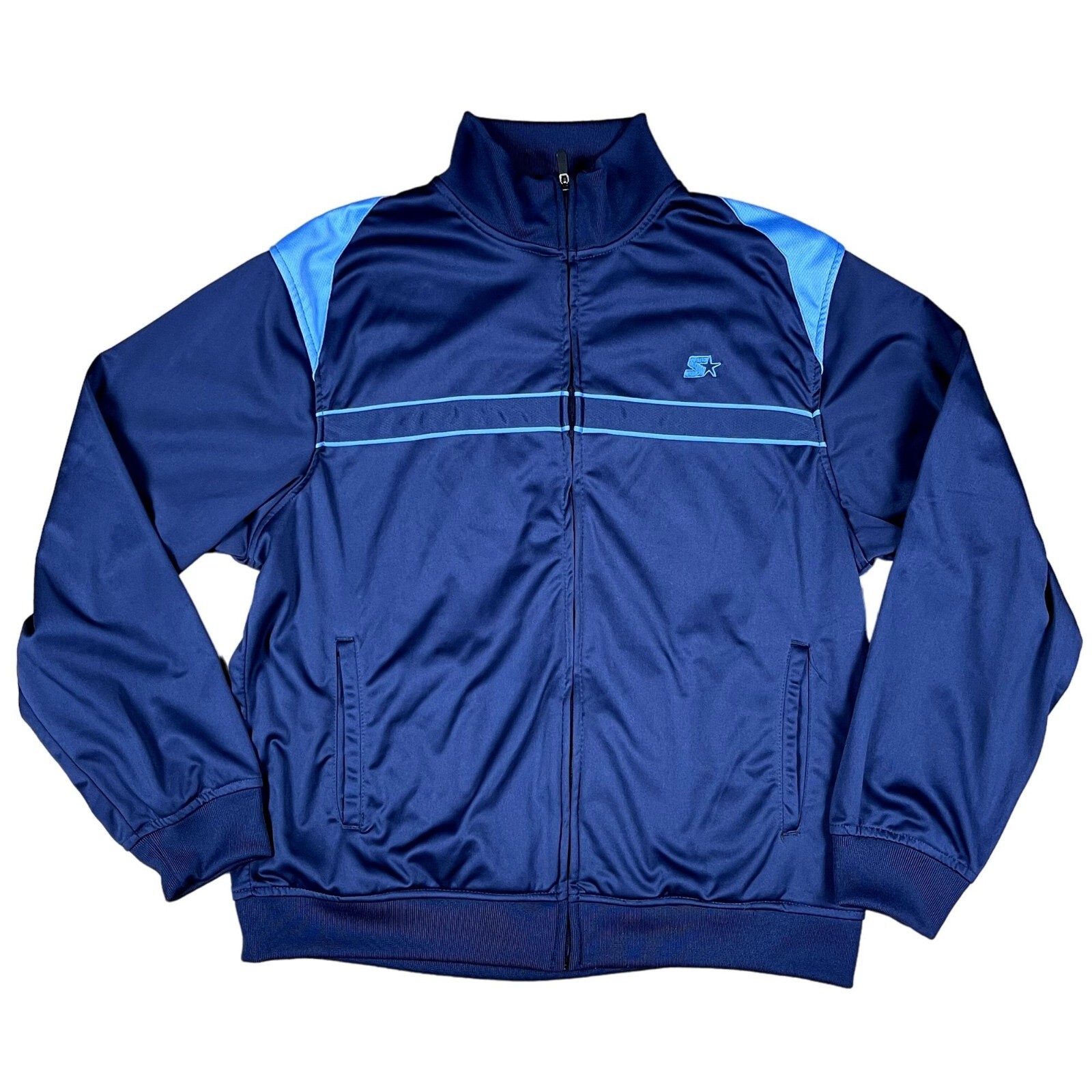 Starter Navy Track Jacket Size Large - image 1