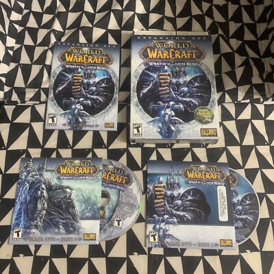 World of Warcraft: Wrath of the Lich King Expansion Set. (PC, 2008) 2 Disc Set.