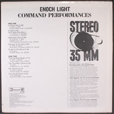 レコード　COMMAND PERFORMANCE ENOCH LIGHT: command performances COMMAND 12