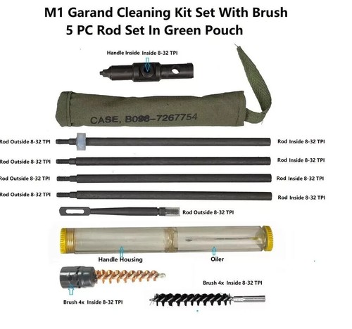 M1 Garand Reinigungsset, Ölerbürste, Einsatz, Schraubenschlüssel Kombi - Bild 2 von 4