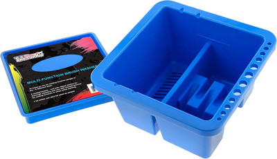 12 Hole Multi-Function Plastic Brush Washer, Cleaner and Holder