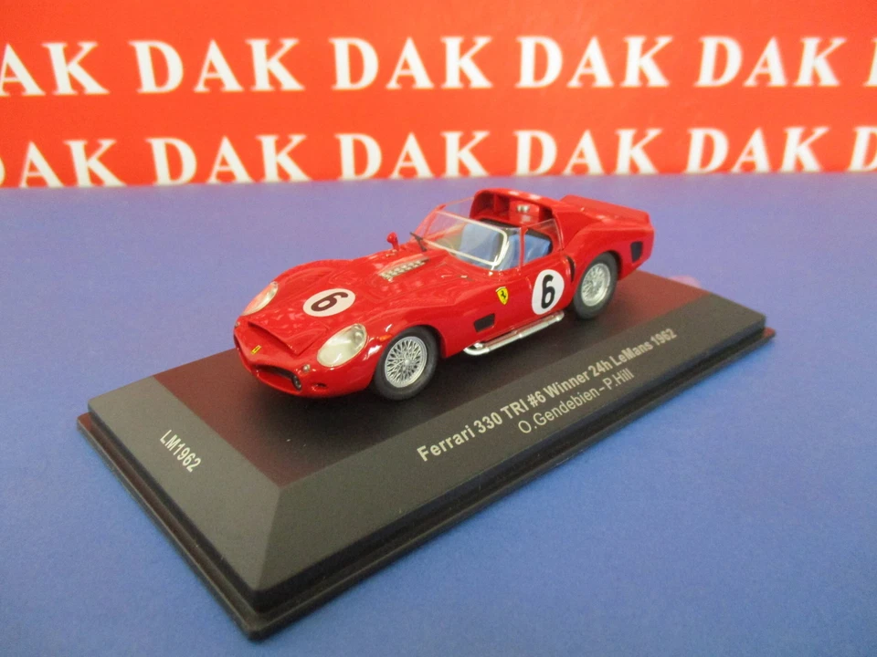 Die cast 1/43 Modellino Auto Ferrari 330TRi 24H Le Mans 1962 O. Gendebien by Ixo - Immagine 2 di 4