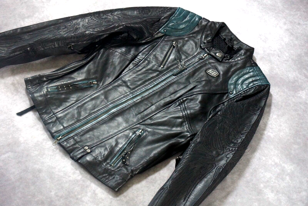 Harley Davidson Women's Impulsive Winged Rose Black Leather Jacket