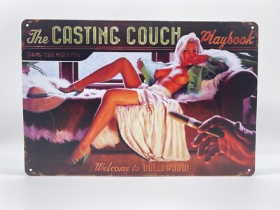 Blechschild Casting Couch 20x30cm Nostalgie Retro Reklame Vintage Deko Pin Up