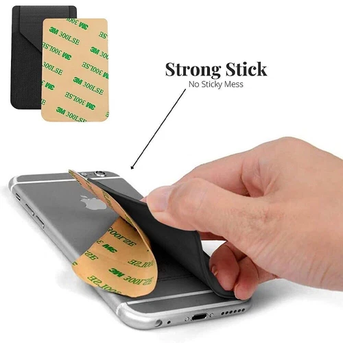Mobile Phone Card Case for Credit Cards & Cash, Slim Wallet for Stick-On ID Card - Picture 8 of 37