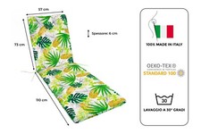 CUSCINO LETTINO PRENDISOLE CUSCINI PER ESTERNO CM 110+73 L 57 SP 6 FORESTA