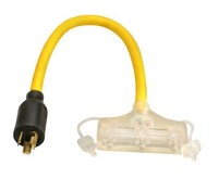 Coleman Cable 09084 2-feet Generator Power Cord Adapter, 12/3 Splitter 3-way Ada Coleman Cable 09084 2-feet Generator Power Cord Adapter, 12/3 Splitter 3-way Ada