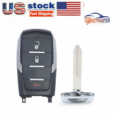 Smart Remote Key Shell Fob for 2019 2020 2021 2022 Dodge Ram 1500 3 Buttons
