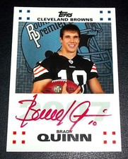 Rc Red Autograph Brady Quinn Auto 2007 Topps Rookie Premiere Signed (w/Hologram)