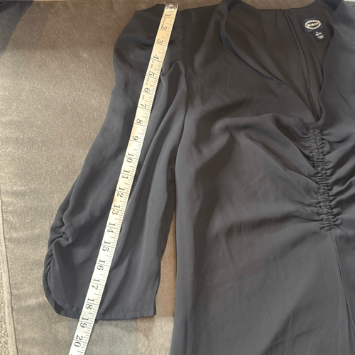 Womens Scoop Black Ruched Front Dress 3/4 Sleeve Size XL (16-18) NWT - Picture 8 of 16