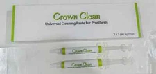 Dental CROWN CLEAN a Universal Cleaning Paste for Prosthesis 2 x 3gm Syr Pack